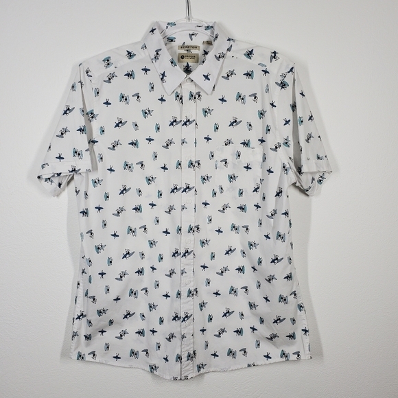 HAGGAR BUTTON UP SHORT SLEEVE SHIRT - Picture 1 of 7